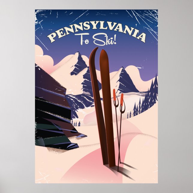 Pennsylvania bis Ski Poster (Vorne)