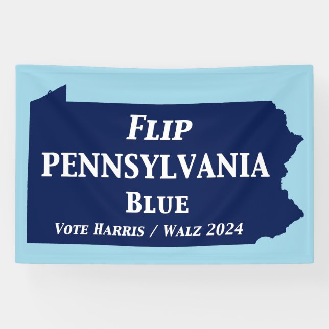 Pennsylvania Blue im Jahr 2024 gedreht Banner (Horizontal)
