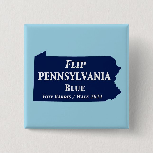 Pennsylvania Blue im Jahr 2024 gedreht Button (Vorderseite)