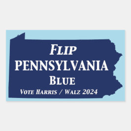Pennsylvania Blue im Jahr 2024 gedreht Rechteckiger Aufkleber