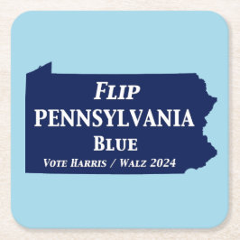 Pennsylvania Blue im Jahr 2024 gedreht Rechteckiger Pappuntersetzer