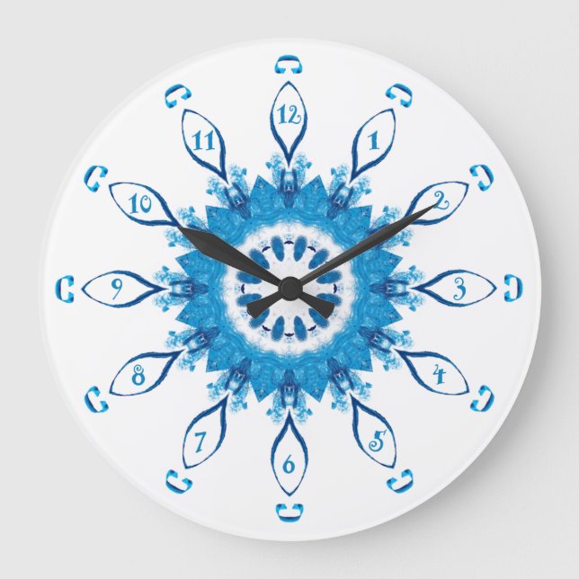 Pennsylvania Blue Numbered Große Wanduhr (Vorderseite)