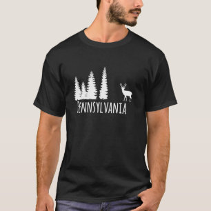 Pennsylvania Camping Rothirsch Wildtiere Wildnis T-Shirt