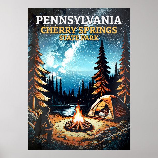 Pennsylvania Cherry Springs Staat Park V02 Poster (Vorne)