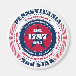 Pennsylvania Circle Typografy Souvenir Magnet