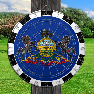 Pennsylvania Dartboard & Pennsylvania Flag / Tafel Dartscheibe