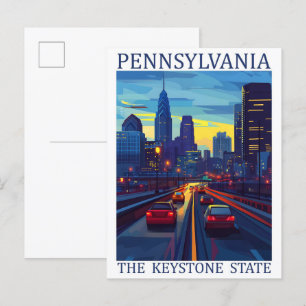 Pennsylvania der Keystone-Staat USA Reiseort Postkarte