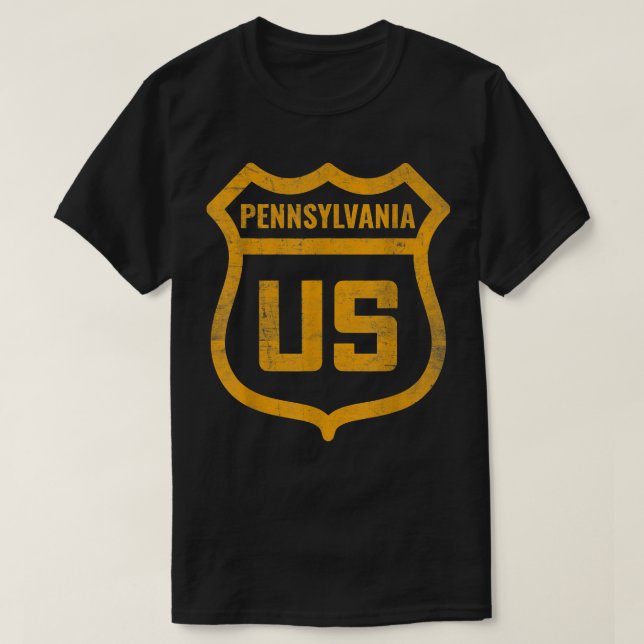 Pennsylvania - Die US-Autobahn ist vom Lügen gepla T-Shirt (Design vorne)