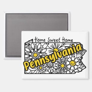 Pennsylvania Doodle Blume Magnet