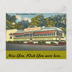 Pennsylvania, Downingtown Diner, Downtown Postkarte