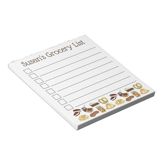 Pennsylvania Dutch Amish Food Grocery to do List Notizblock (angewinkelt)