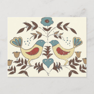 Pennsylvania Dutch Amish Hex Sign Bird Americana Postkarte