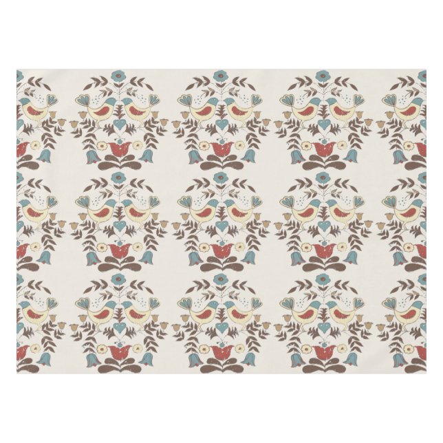 Pennsylvania Dutch Amish Hex Sign Bird Americana Tischdecke (Vorderseite (Horizontal))