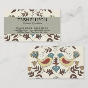 Pennsylvania Dutch Amish Hex Sign Bird Americana Visitenkarte