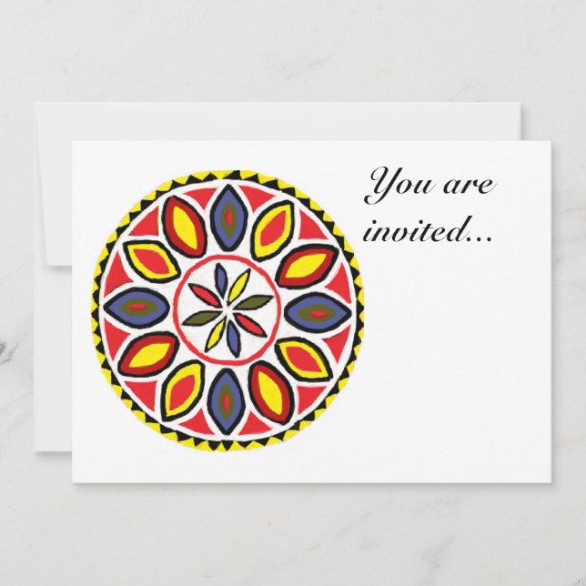 Pennsylvania-Dutch Daddy Viel Glück Hex Einladung (Vorderseite)