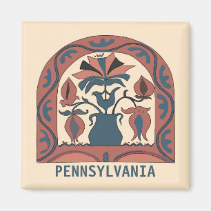 Pennsylvania Dutch Hex Sign, Text bearbeiten Magnet