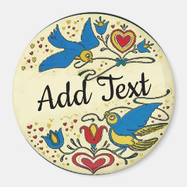 Pennsylvania Dutch Hex Sign , Text hinzufügen Magnet