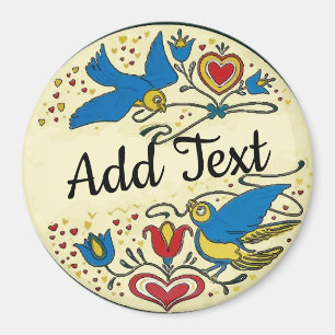 Pennsylvania Dutch Hex Sign , Text hinzufügen Magnet