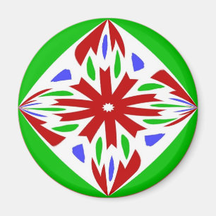 Pennsylvania Dutch Hex Sign Willkommen Magnet