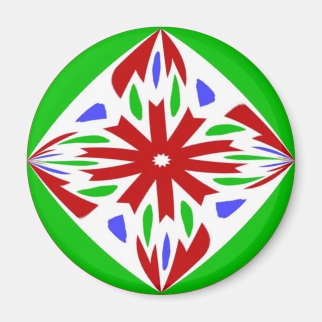 Pennsylvania Dutch Hex Sign Willkommen Magnet (Vorne)