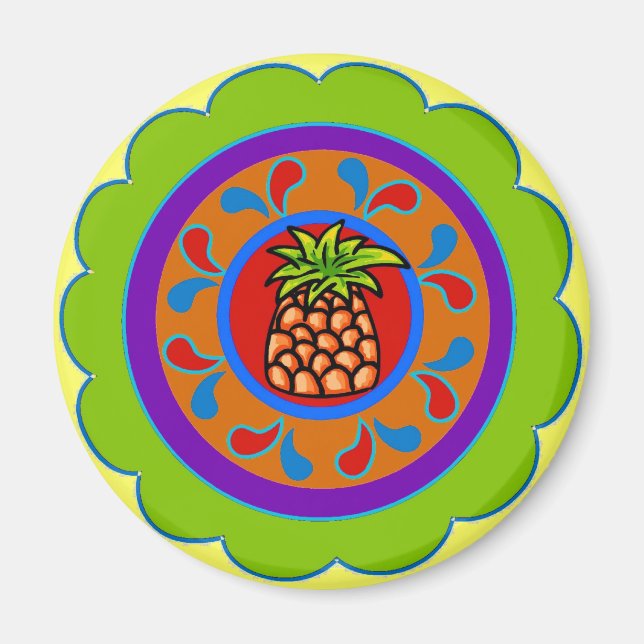 Pennsylvania Dutch Hex Sign Willkommen Magnet (Vorne)