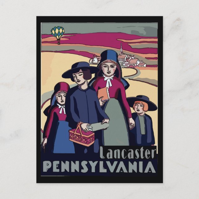 Pennsylvania Dutch, Lancaster, Amish Country Postkarte (Vorderseite)