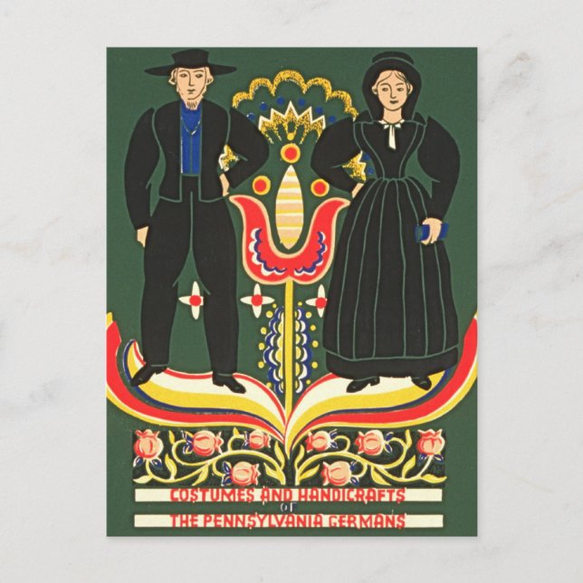 Pennsylvania Dutch Postkarte (Vorderseite)