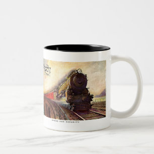 Pennsylvania-Eisenbahn Broadway begrenzt Zweifarbige Tasse