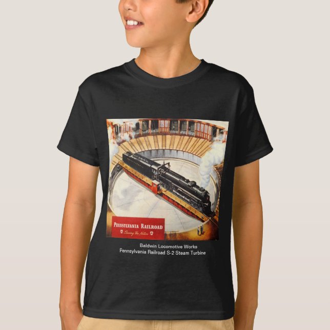 Pennsylvania-Eisenbahn-Dampf-Turbine scherzt T-Shirt (Vorderseite)