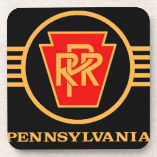 Pennsylvania Eisenbahn-Logo, Schwarz und Gold Getränkeuntersetzer