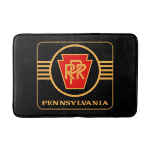 Pennsylvania-Eisenbahn-Logo, Schwarzes u. Gold Badematte