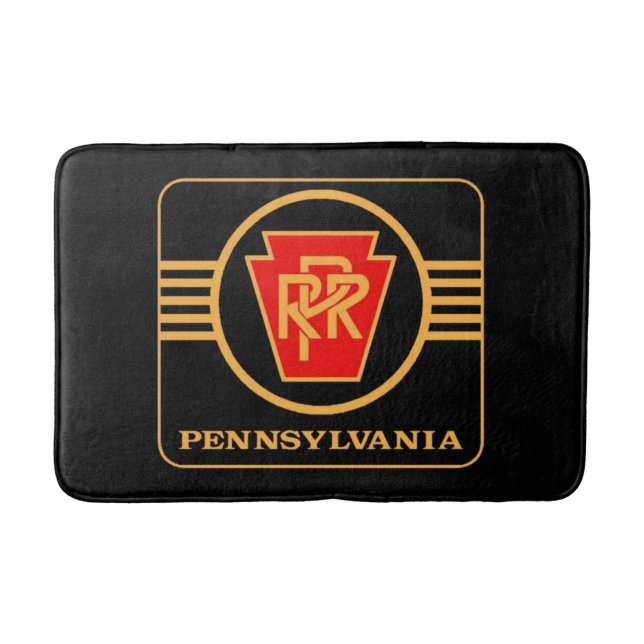 Pennsylvania-Eisenbahn-Logo, Schwarzes u. Gold Badematte (Vorderseite)