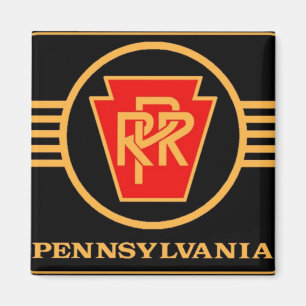 Pennsylvania-Eisenbahn-Logo, Schwarzes u. Gold Magnet