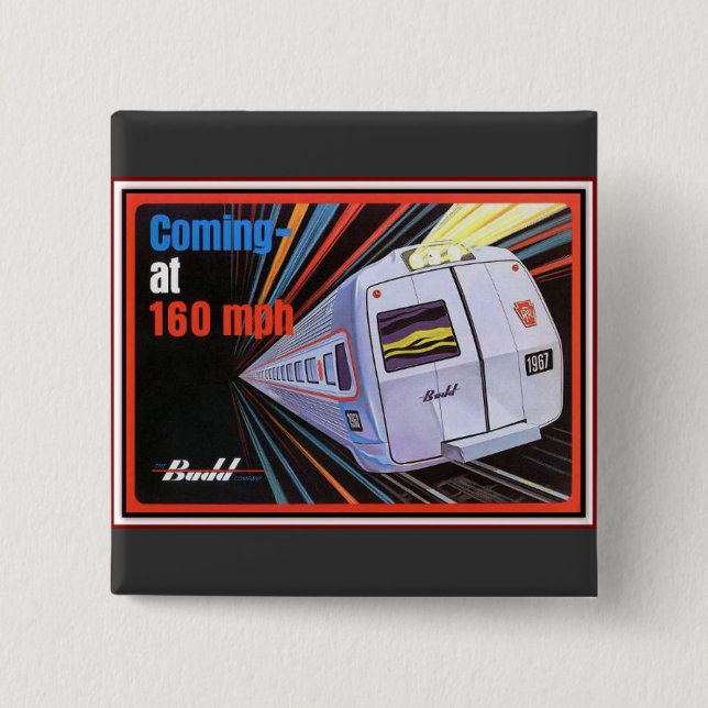 Pennsylvania-Eisenbahn Metroliner 1967 Knopf Button (Vorderseite)