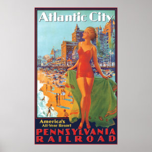 Pennsylvania-Eisenbahn nach Atlantic City Poster