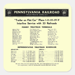 Pennsylvania Eisenbahn TrucTrain Service Stickers