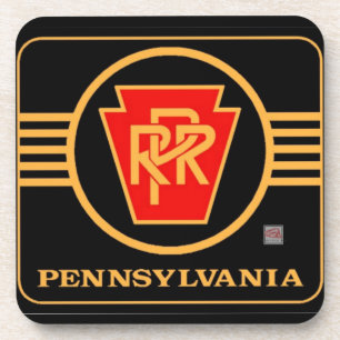 Pennsylvania Eisenbahnlogo Hartplastischer Unterse Getränkeuntersetzer