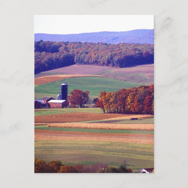Pennsylvania Farm im Herbst Postkarte (Vorderseite)