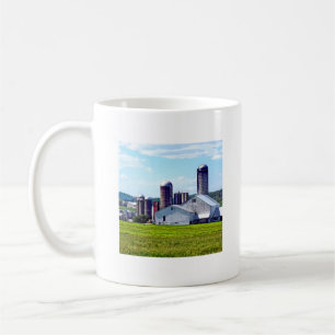Pennsylvania-Farm mit Silos Kaffeetasse