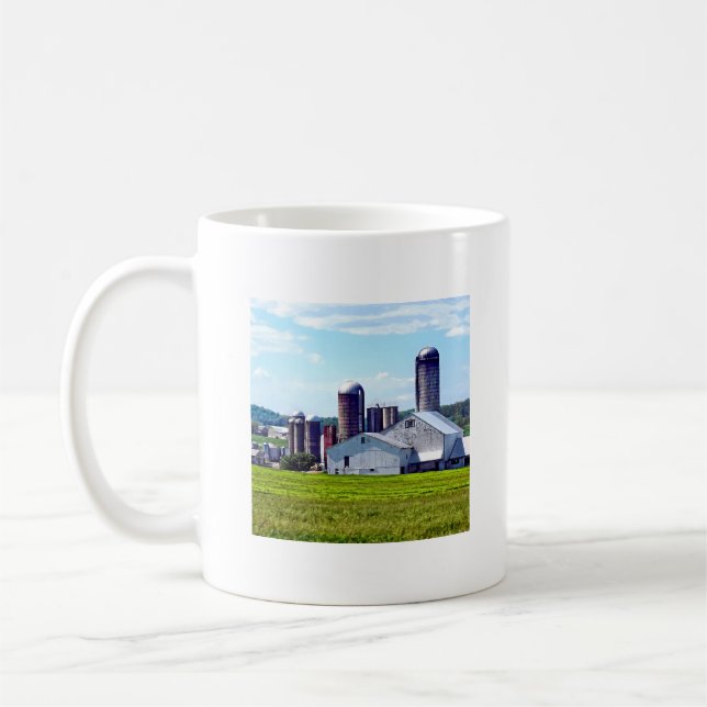 Pennsylvania-Farm mit Silos Kaffeetasse (Links)