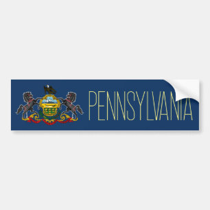 Pennsylvania Flag Autoaufkleber
