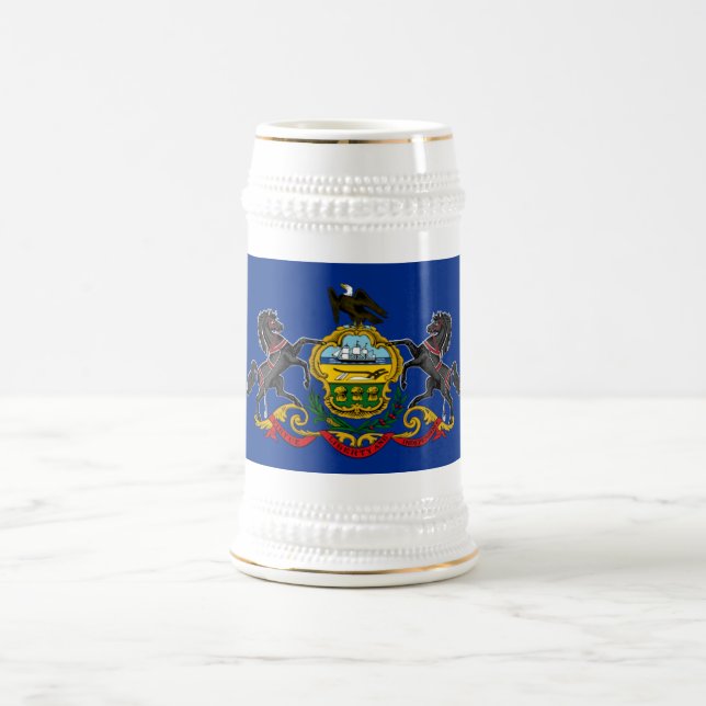 PENNSYLVANIA FLAG BIERGLAS (Mittel)