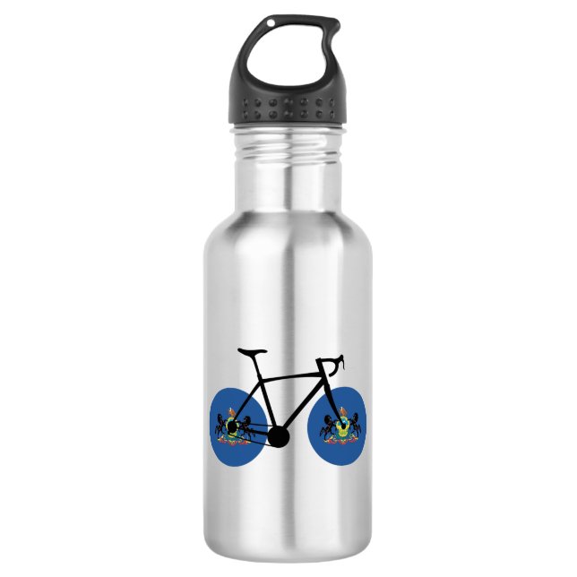 Pennsylvania Flag Cycling Edelstahlflasche (Vorderseite)