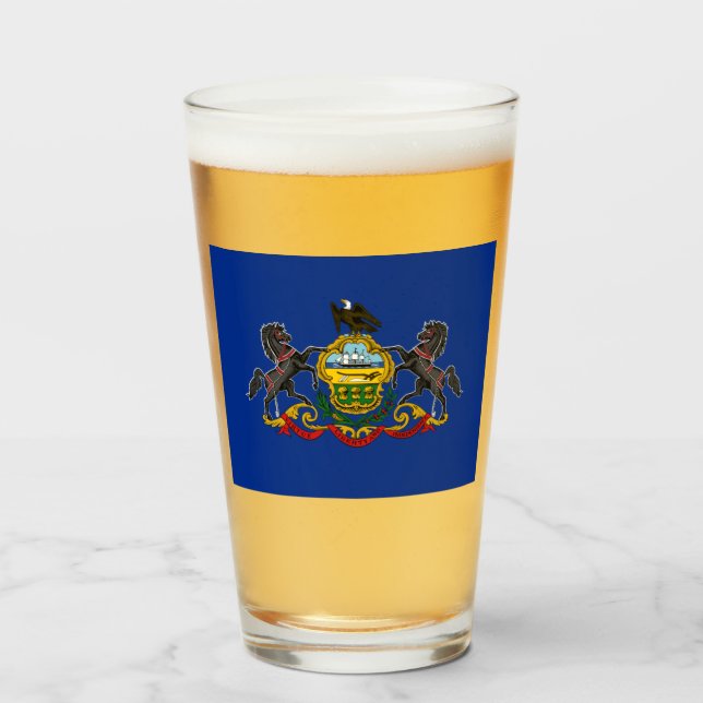 PENNSYLVANIA FLAG GLAS (Vorne (Gefüllt))