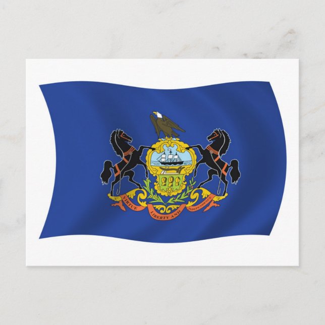 Pennsylvania Flag Postkarte (Vorderseite)