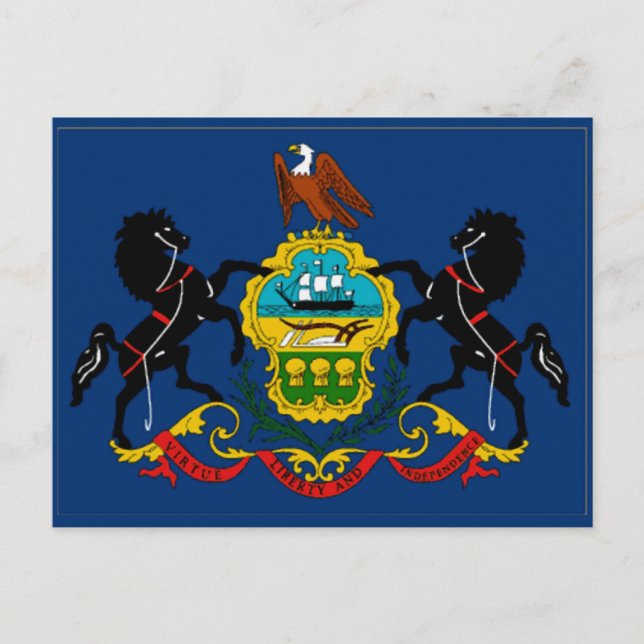 Pennsylvania Flag Postkarte (Vorderseite)