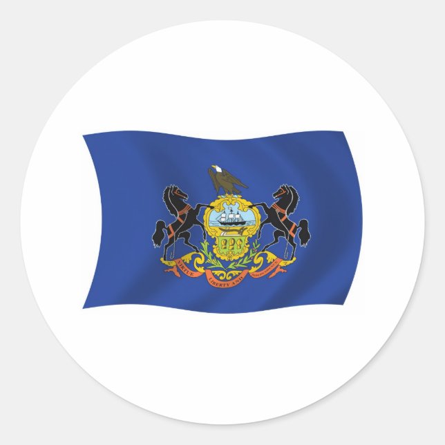 Pennsylvania Flag Sticker (Vorderseite)