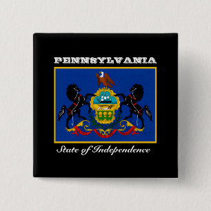 Pennsylvania-Flagge Button