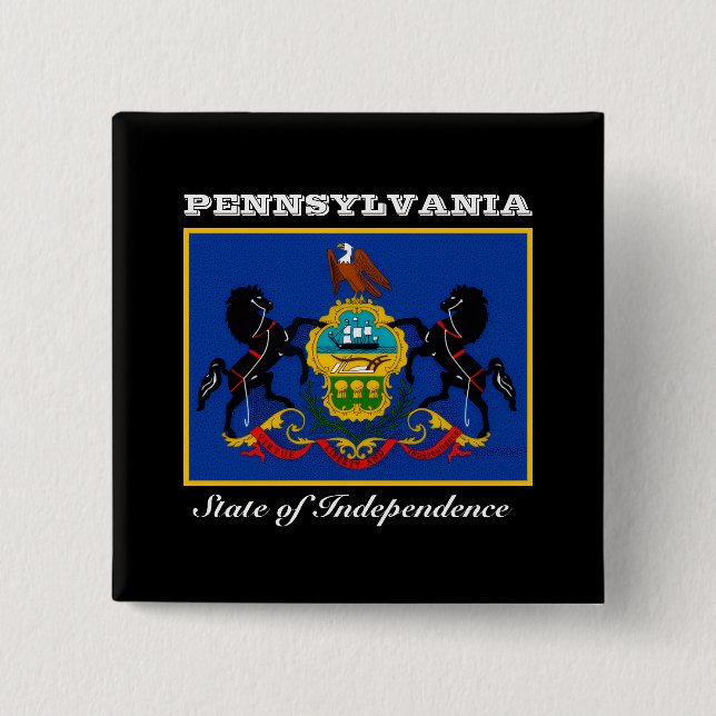 Pennsylvania-Flagge Button (Vorderseite)