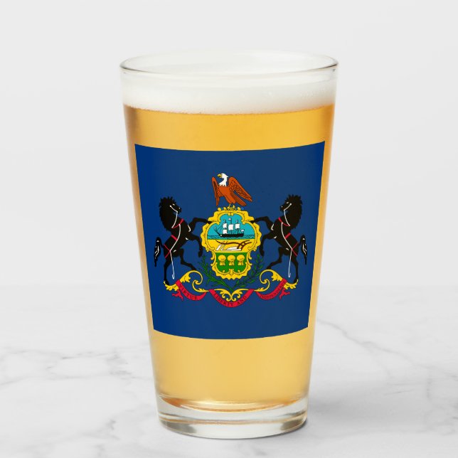 Pennsylvania-Flagge Glas (Vorne (Gefüllt))